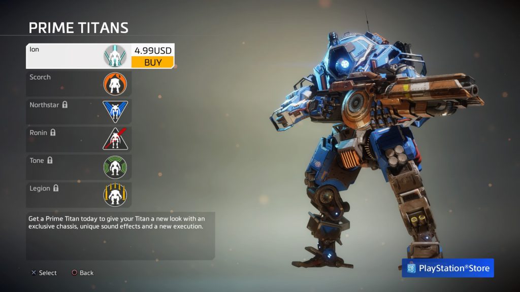 Titanfall 2 microtransactions screen